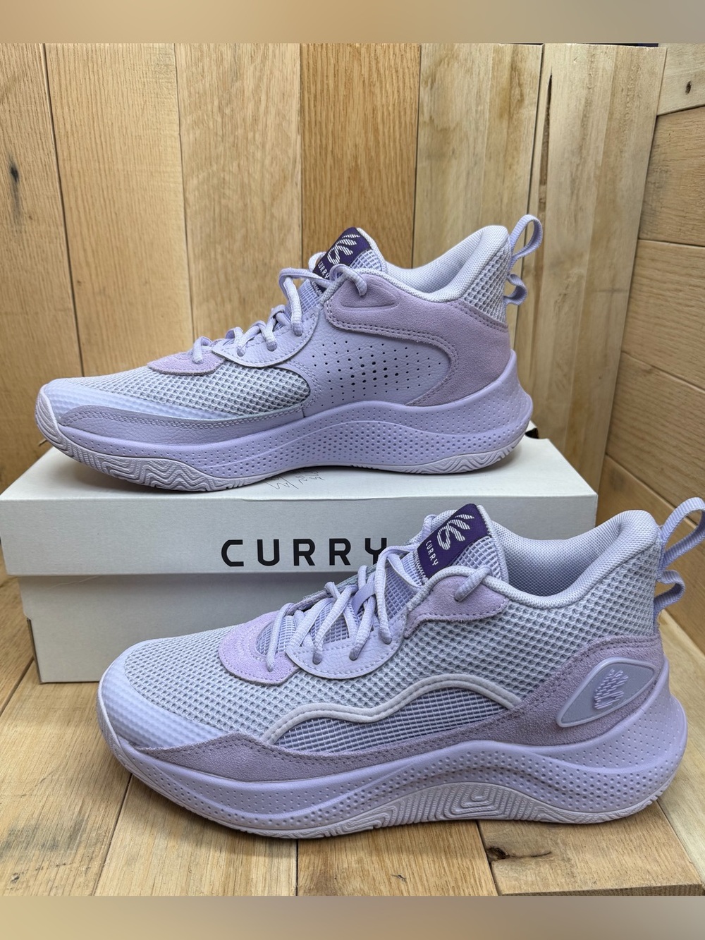 Under Armour Steph Curry 3Z Suede Salt Purple M 8.5/W 10 NEW Basketball Shoes